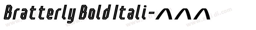Bratterly Bold Itali字体转换